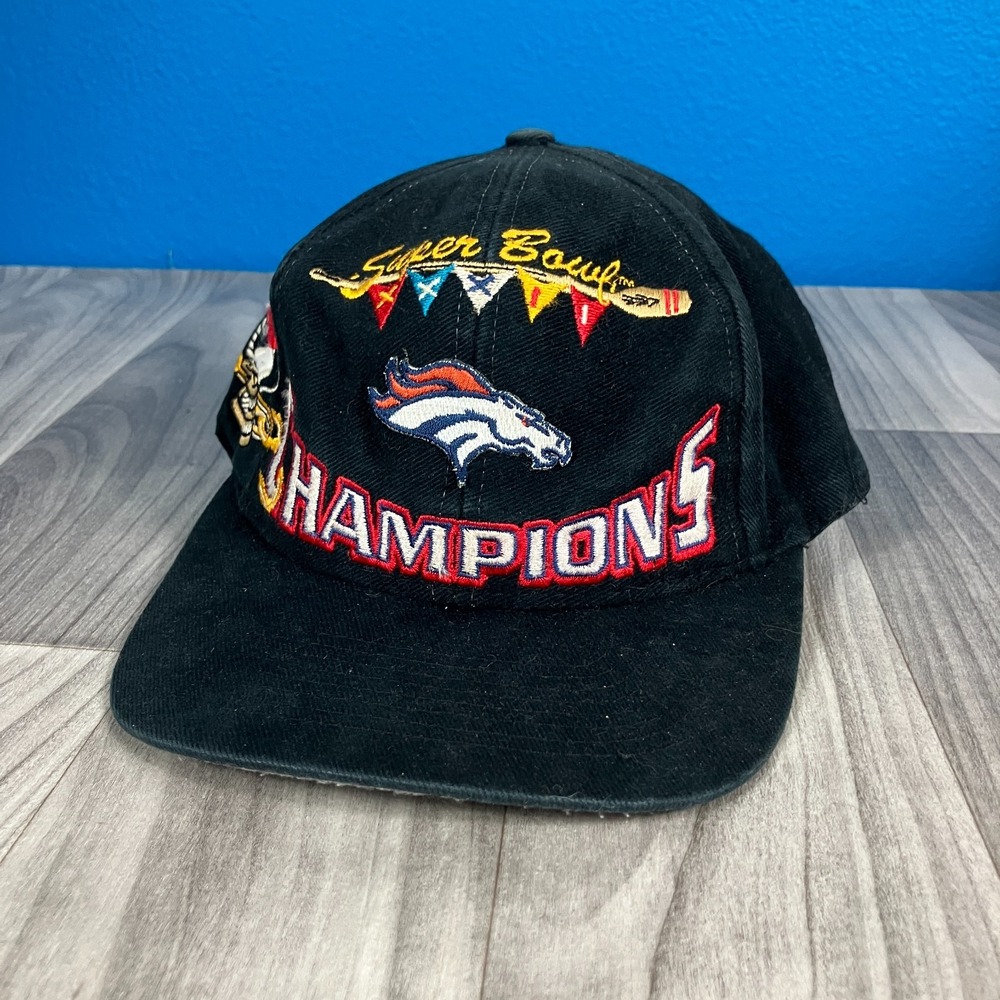 Vtg‎ 1998 Denver Broncos Super Bowl XXXII Champs Snapback Hat Logo Athletic